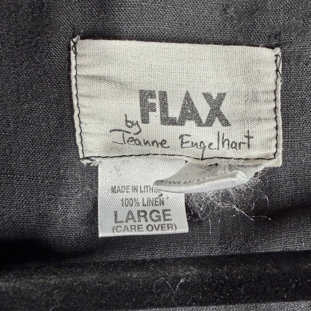 Vintage Flax Jeanne Engelhart Grey Linen Robe Size L -No Belt- Lagenlook Natural - Picture 4 of 6